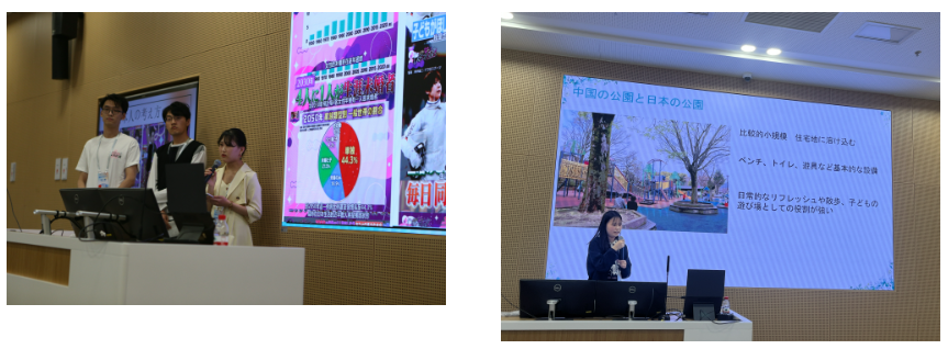 文化组围绕“从中日公园看文物保护”发表观点。
