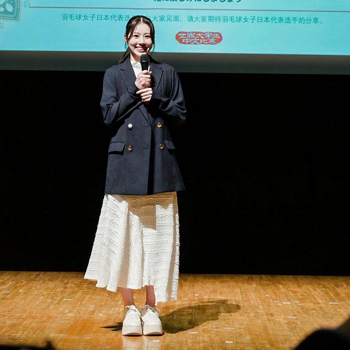 日本羽毛球运动员志田千阳分享比赛趣事。