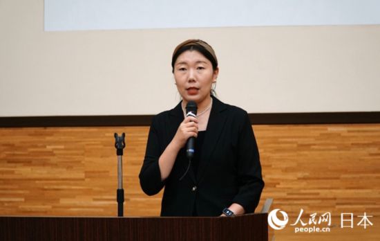 研修学员代表、天津师范大学日语教师李文鑫发言。蒋晓辰摄
