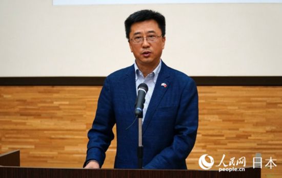 中国教育国际交流协会国际合作部印凯致辞。蒋晓辰摄